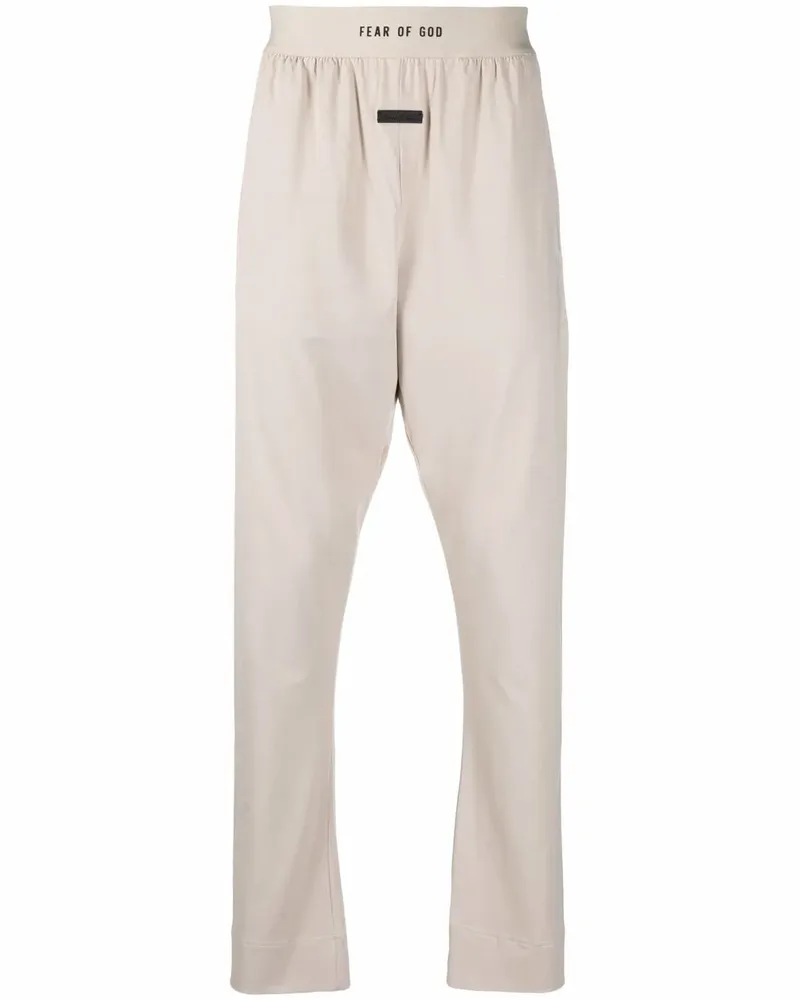 Fear of God Gerade Hose mit Logo-Bund - Nude Nude