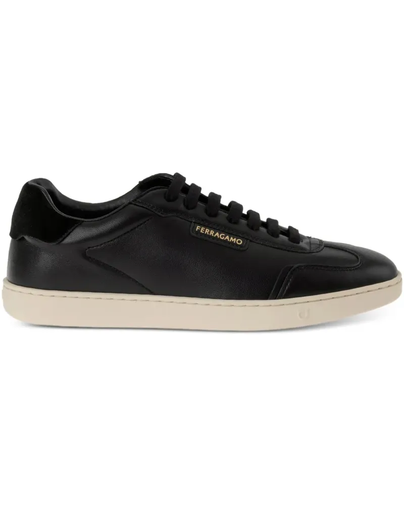 Ferragamo Sneakers mit Wildledereinsatz - Schwarz Schwarz