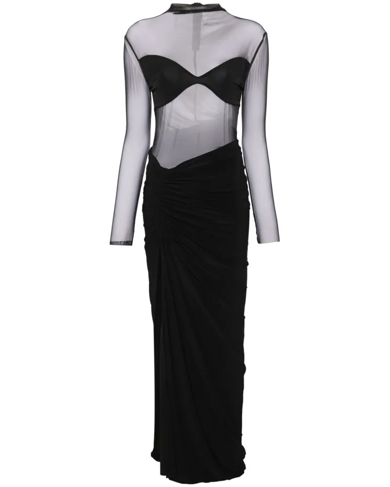 ATU Body Couture Gerafftes Maxikleid - Schwarz Schwarz