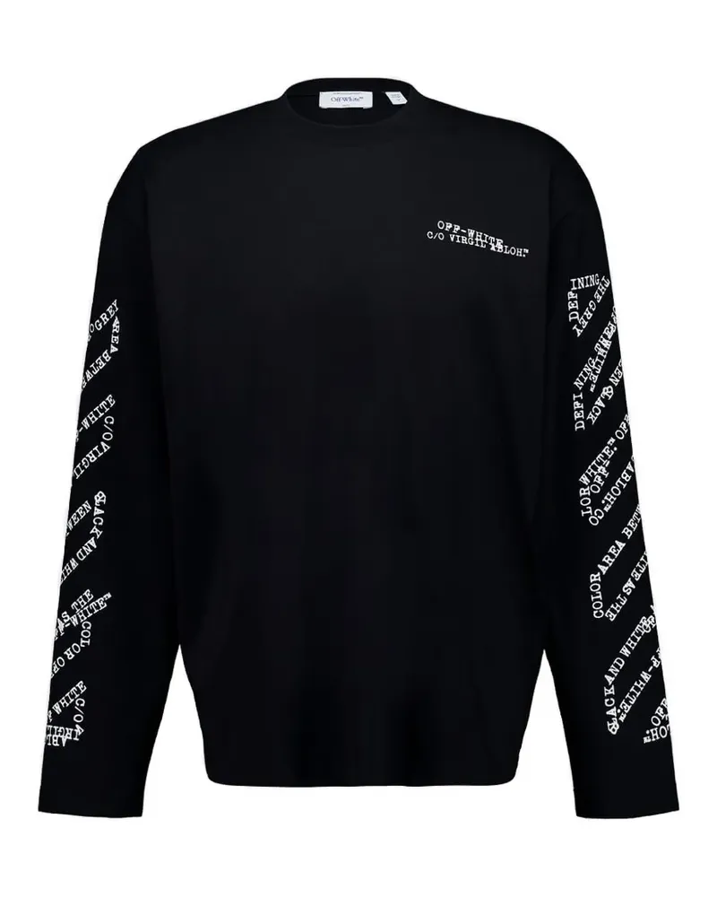 OFF-WHITE T-Shirt mit Logo-Detail - Schwarz Schwarz