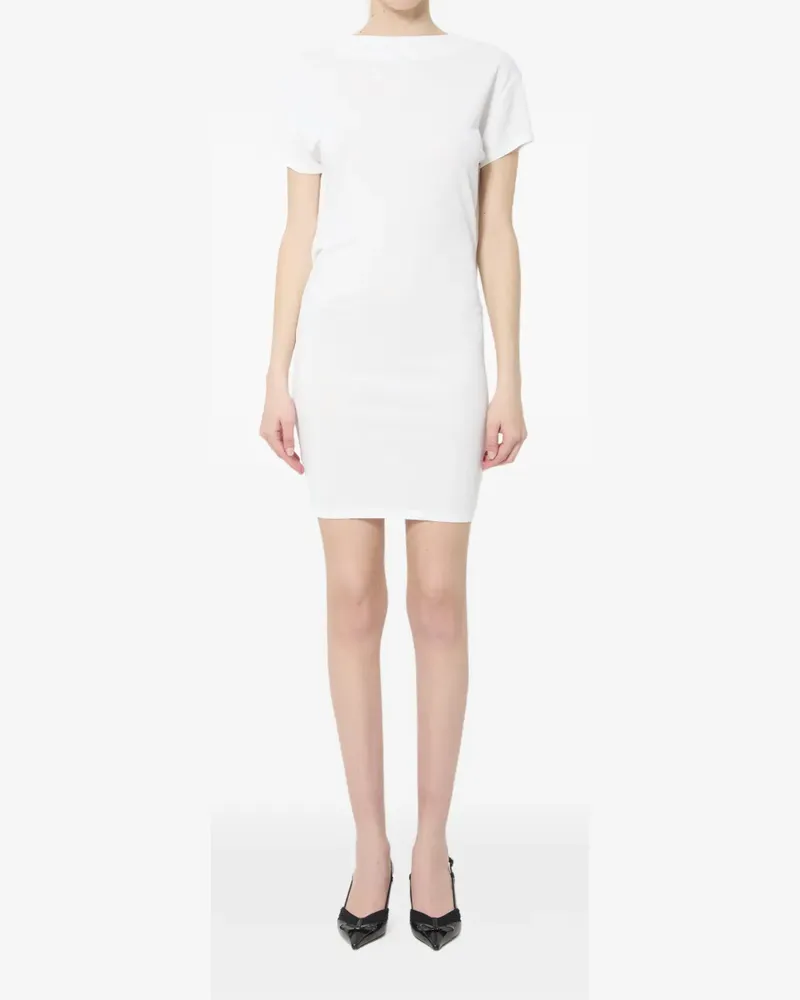 Jacquemus The Mistral draped open-back mini dress - Weiß Weiß