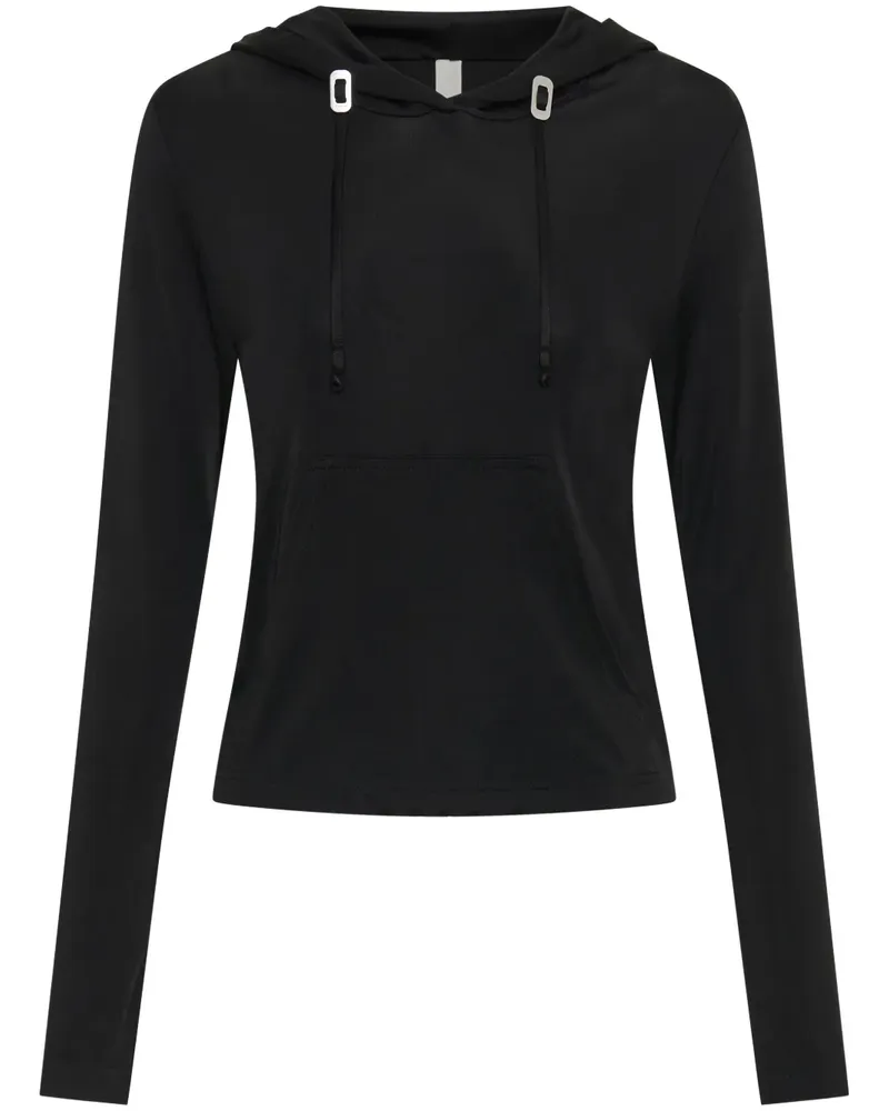 Dion Lee Lustrous Shrunken Kapuzenpullover - Schwarz Schwarz