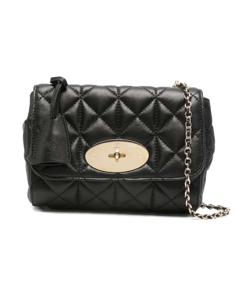 Mulberry Gesteppte Lily Schultertasche - Schwarz Schwarz