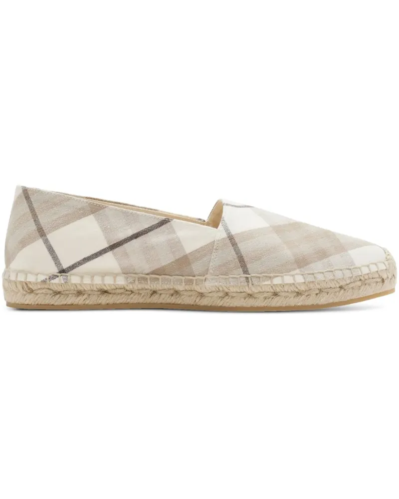 Burberry Check Mews Espadrilles - Nude Nude