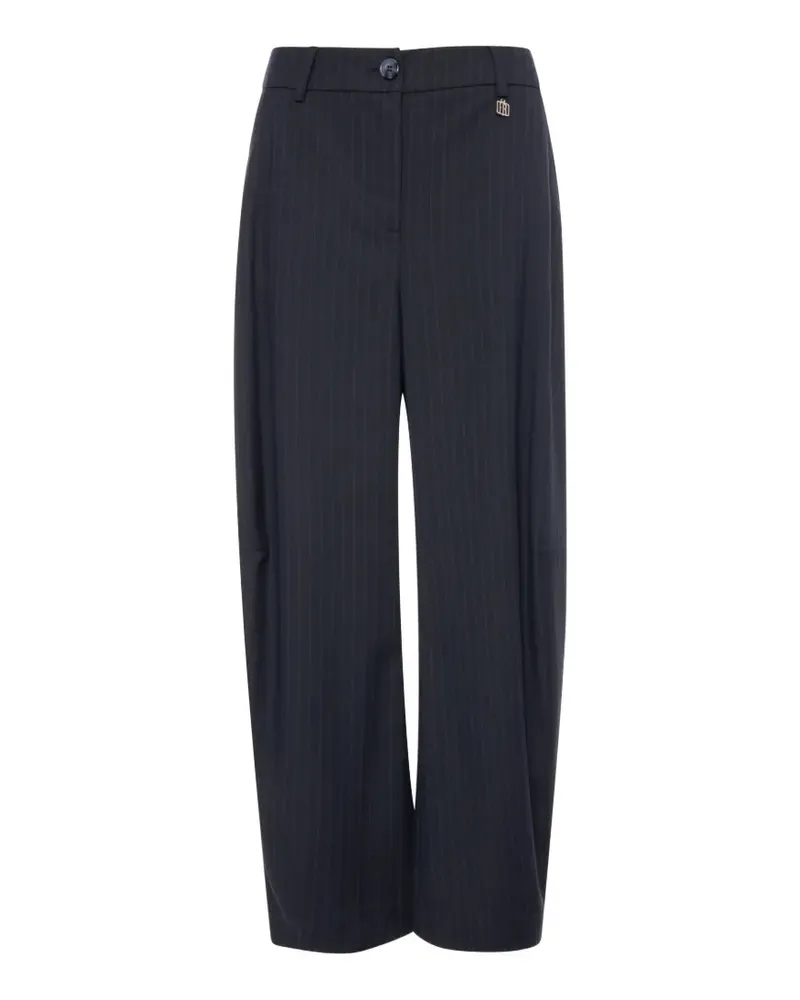 Fracomina pinstripe balloon-leg trousers - Blau Blau
