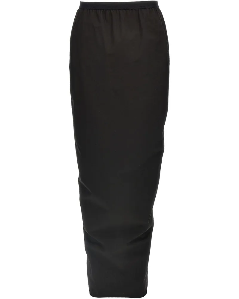 Rick Owens Pillar Maxirock - Schwarz Schwarz