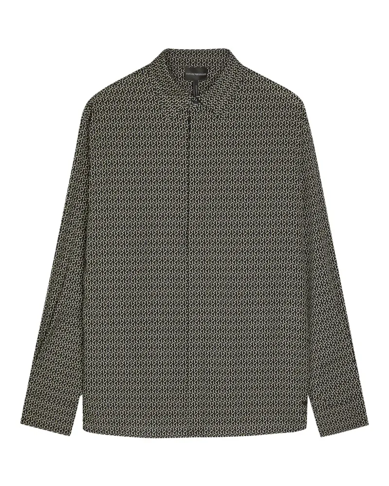 Emporio Armani Gemustertes Hemd - Blau Blau