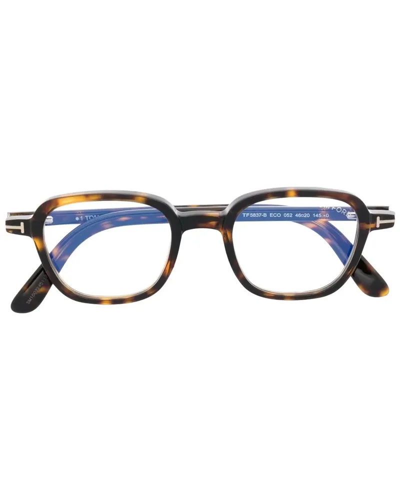 Tom Ford Brille mit eckigem Gestell - Braun Braun