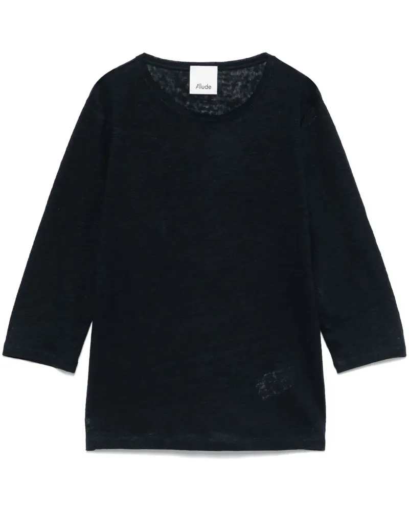 ALLUDE T-Shirt aus Leinen - Blau Blau