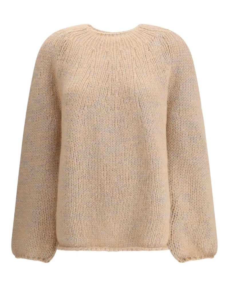 forte_forte Pullover mit Lochmuster - Nude Nude