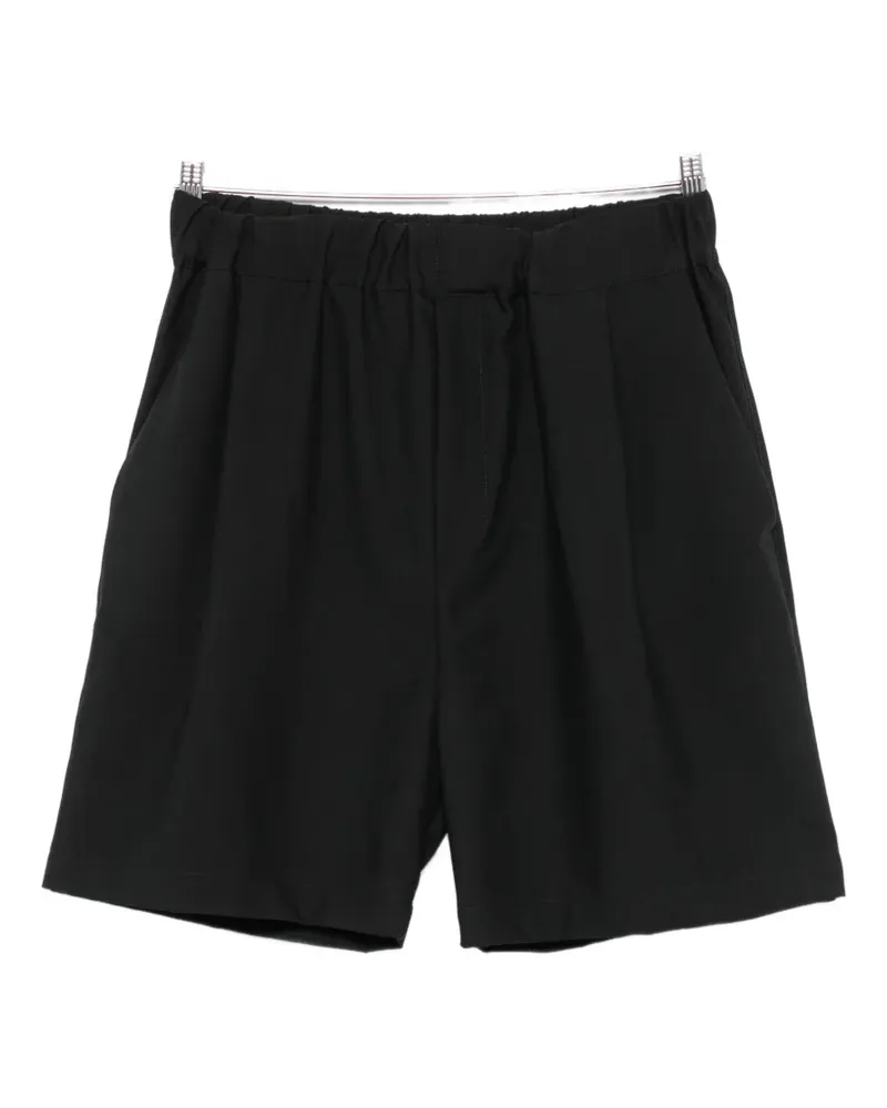 HOSIO pleated elasticated-waist shorts - Schwarz Schwarz