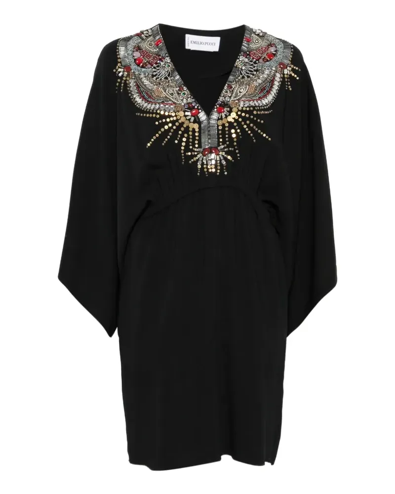 Emilio Pucci Besticktes Minikleid - Schwarz Schwarz