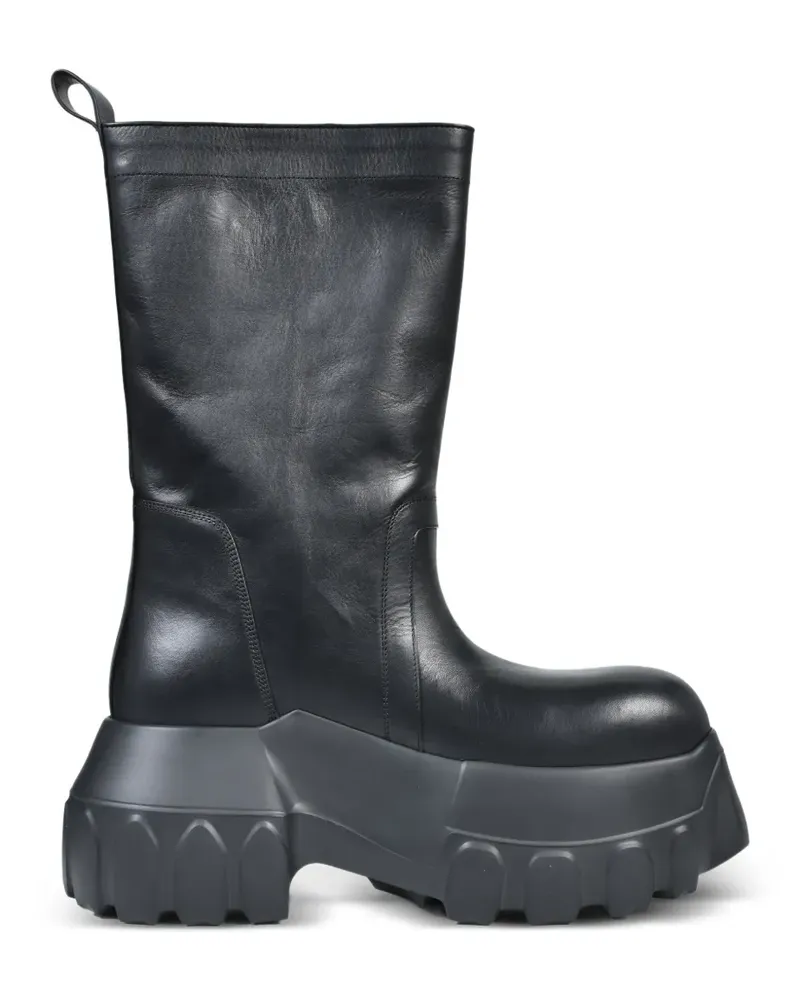 Rick Owens Mega Tractor leather boots - Schwarz Schwarz