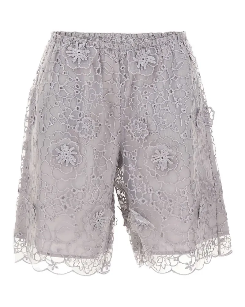 The Garment Sydney Shorts mit Blumenstickerei - Grau Grau