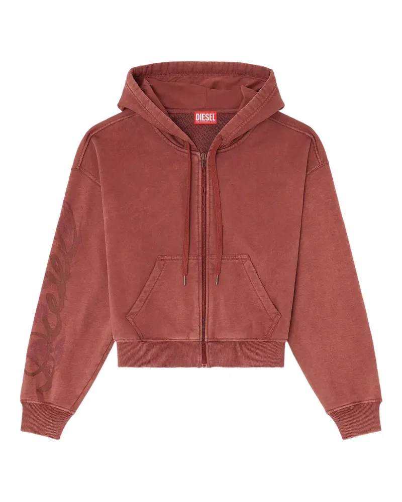 Diesel Kapuzenjacke mit Logo-Print - Rot Rot