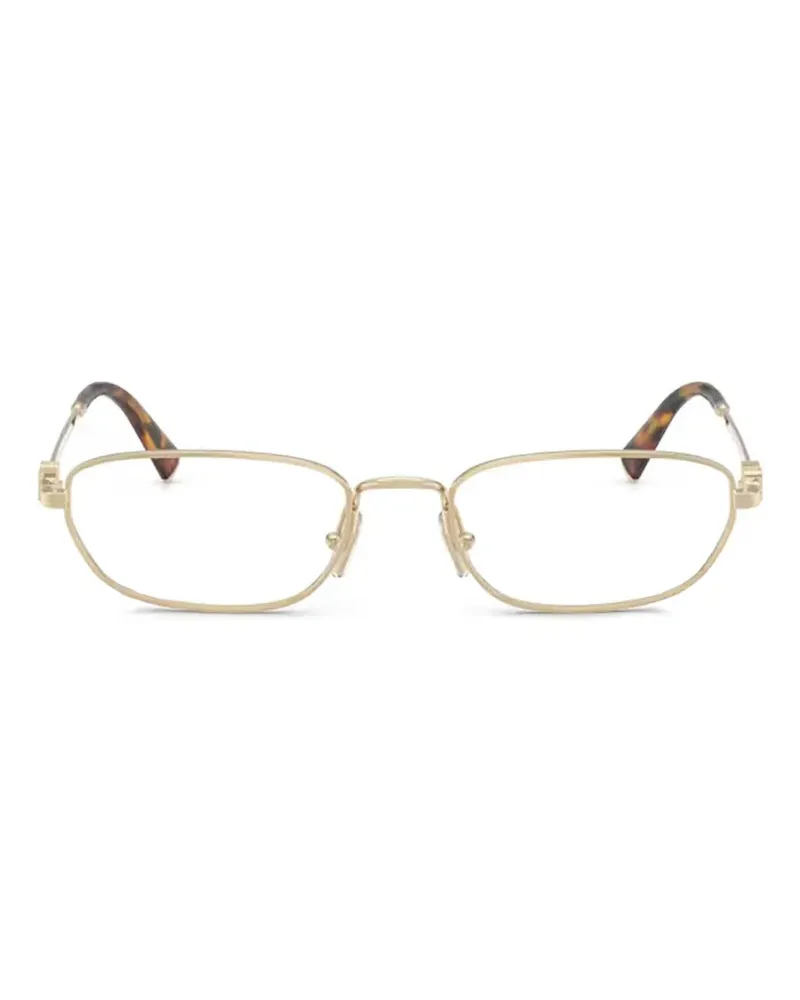 Miu Miu geometric metal glasses - Gold Gold