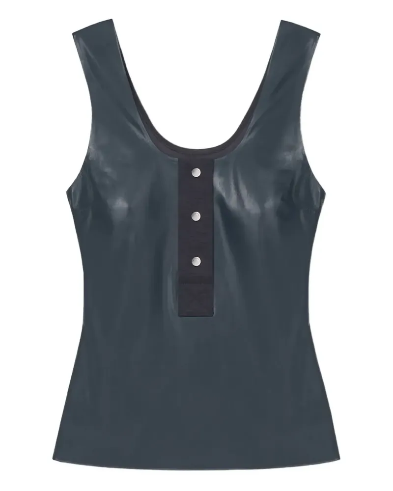 Nanushka Anesa Tanktop mit Knopfleiste - Blau Blau