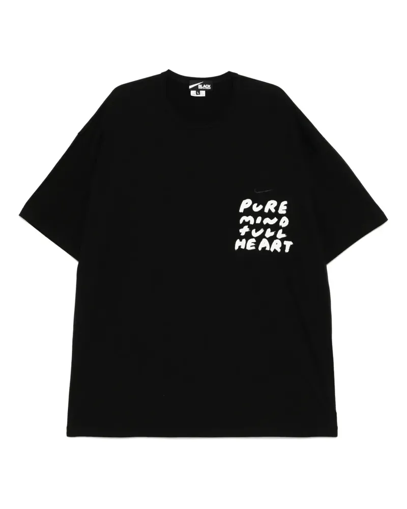 Comme des Garçons x Nike T-Shirt mit Print - Schwarz Schwarz