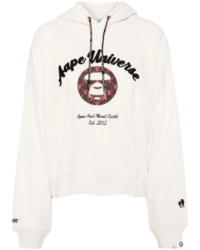 BAPE Pullover mit Logo-Patch - Nude Nude