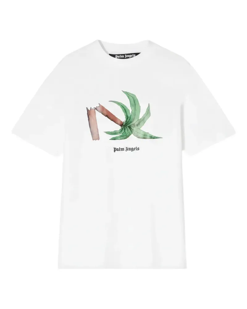 Palm Angels Broken Palm T-shirt - Weiß Weiß