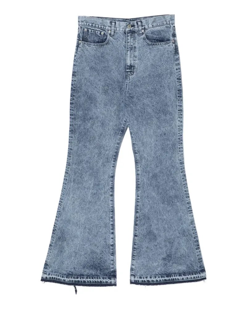 Junya Watanabe Ausgefranste Jeans - Blau Blau