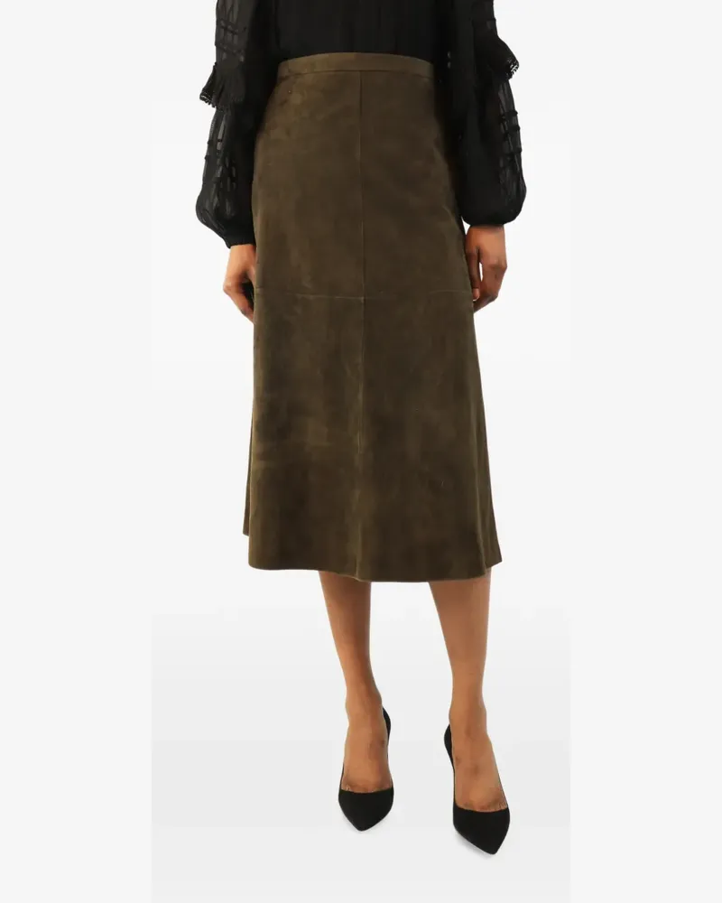 Max Mara zip-up midi skirt - Grün Grün