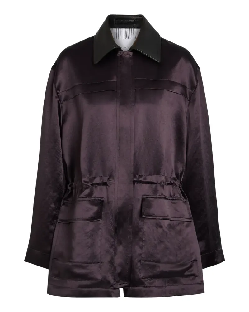 Maria Mcmanus drawstring satin jacket - Violett Violett