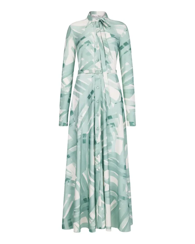 Oscar de la Renta Kleid mit Gürtel - Grün Grün