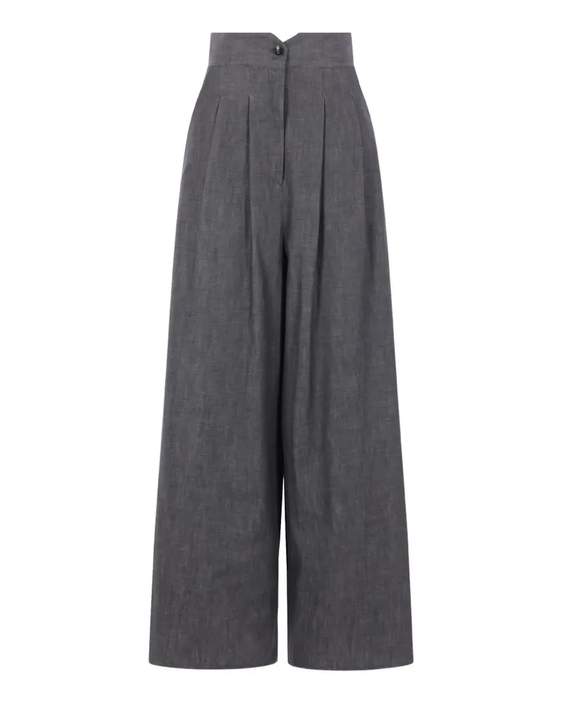 Dušan pleated-detail trousers - Grau Grau