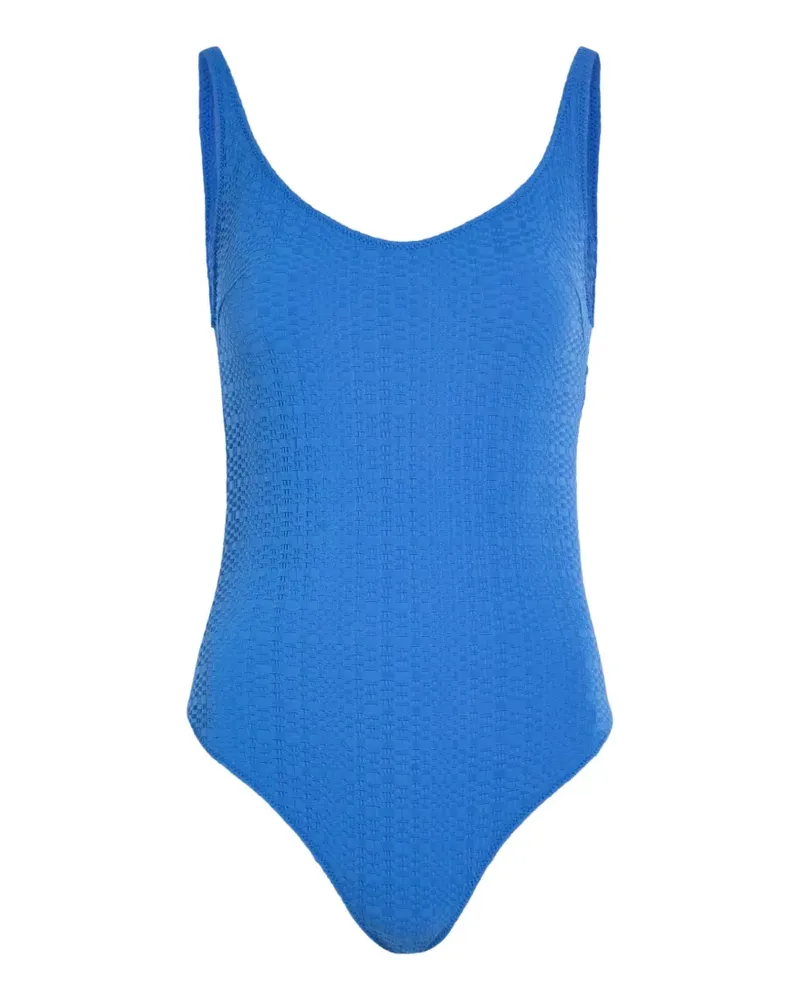Lisa Marie Fernandez The Marilyn Maillot seersucker swimsuit - Blau Blau