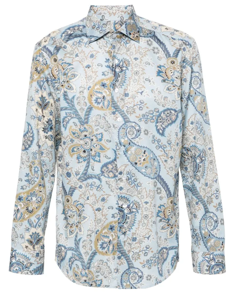 Etro Blumen-Paisley-Print - Blau Blau