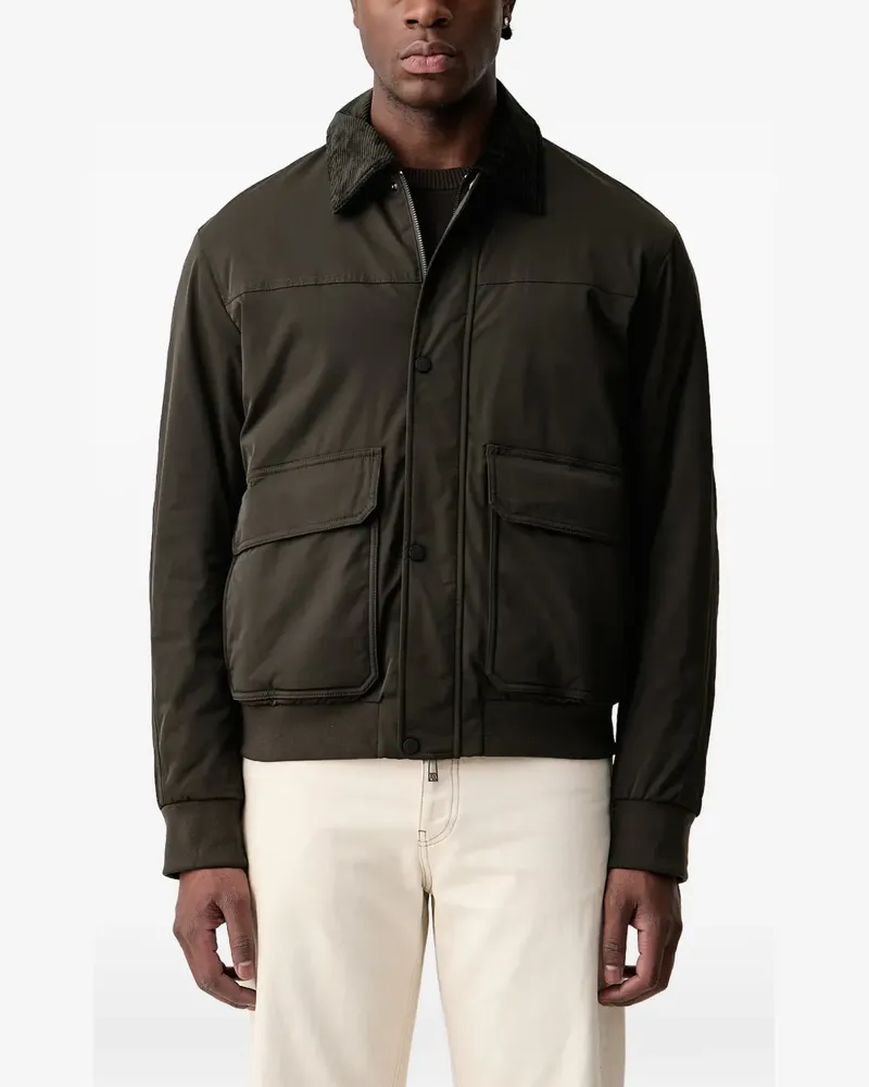 Armani Exchange Gewachste Jacke mit Cordkragen - Grün Grün