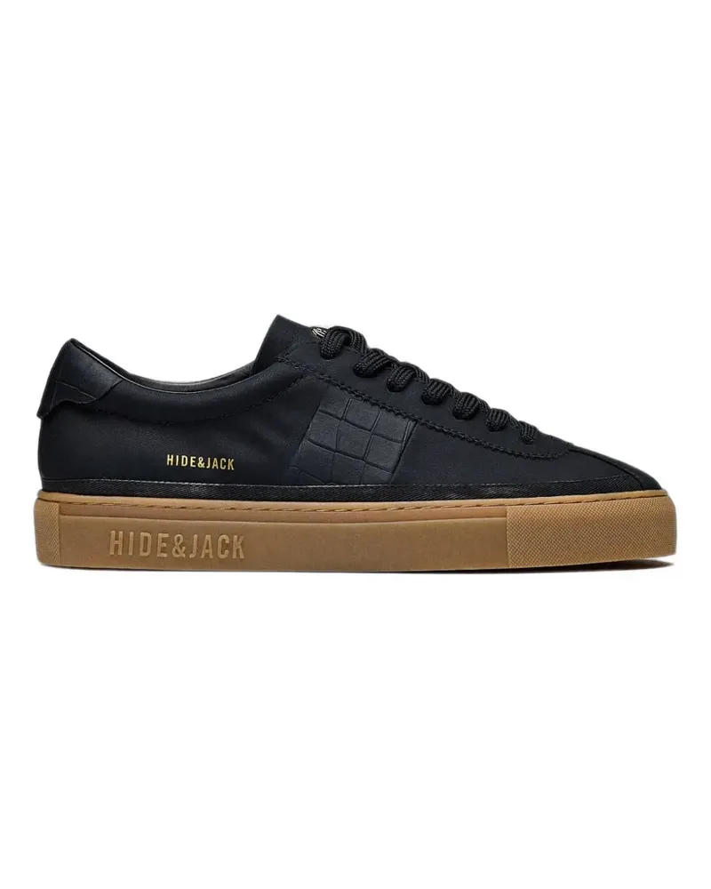 Hide & Jack crocodile-effect leather sneakers - Schwarz Schwarz