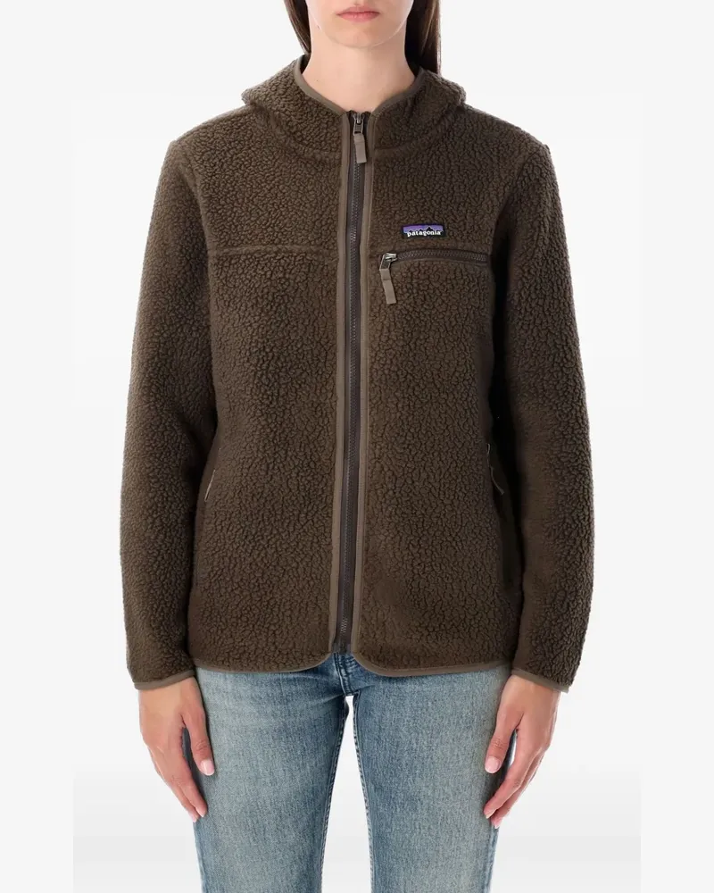 Patagonia Fleecejacke mit Kapuze - Braun Braun