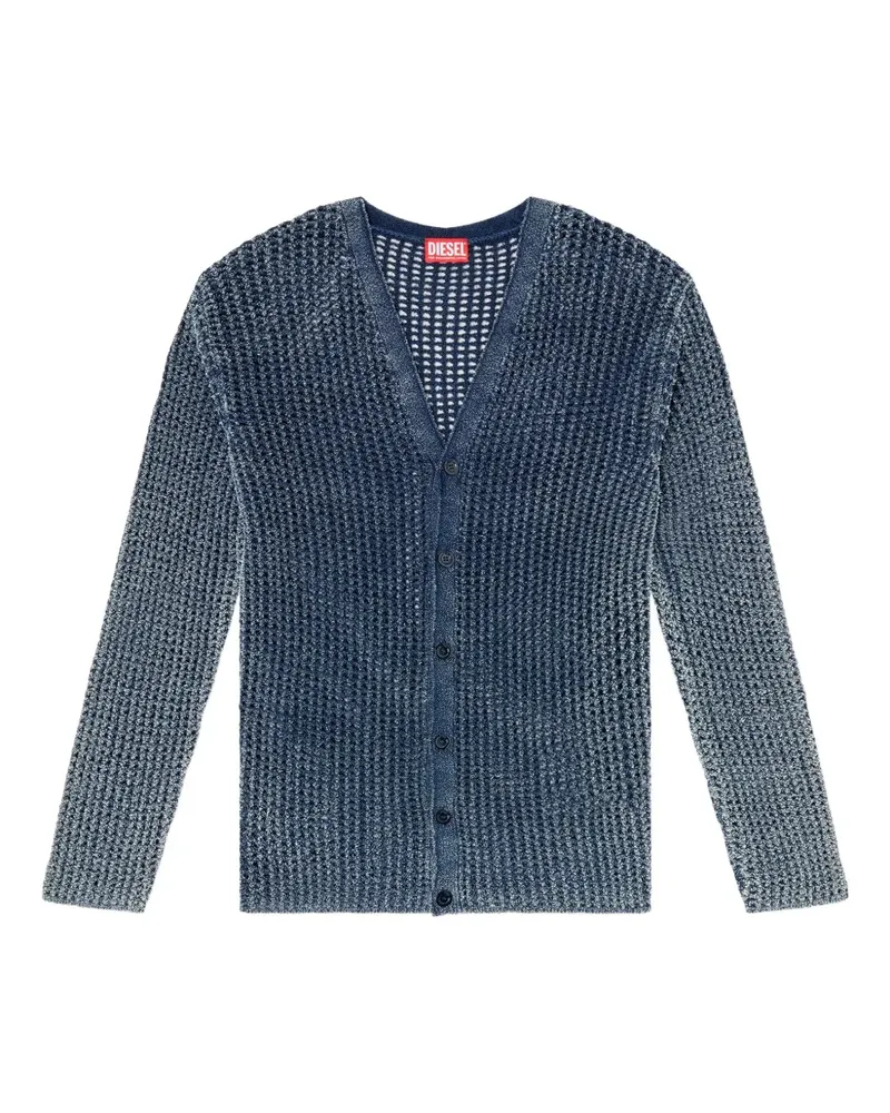 Diesel Gerippter K-Redeam Cardigan - Blau Blau