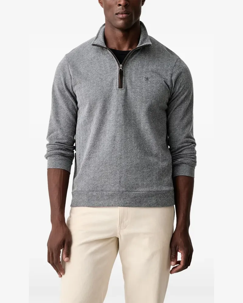 Hackett Pullover mit Fischgrätenmuster - Grau Grau