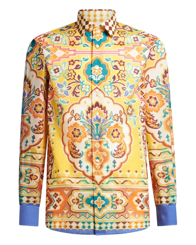 Etro Hemd mit grafischem Print - Gelb Gelb