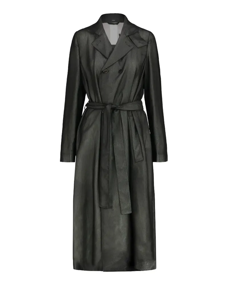 Sapio double-breasted trench coat - Schwarz Schwarz