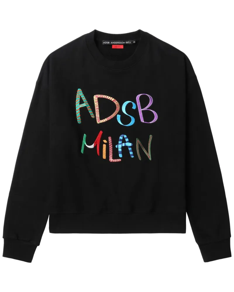 Andersson Bell Sweatshirt mit Logo-Stickerei - Schwarz Schwarz