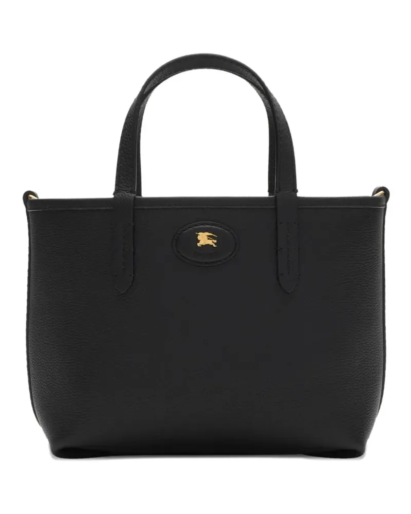 Burberry mini Bloomsbury reversible check tote bag - Schwarz Schwarz