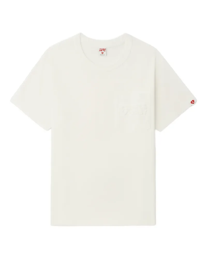 BAPE T-Shirt mit Taschendetail - Nude Nude