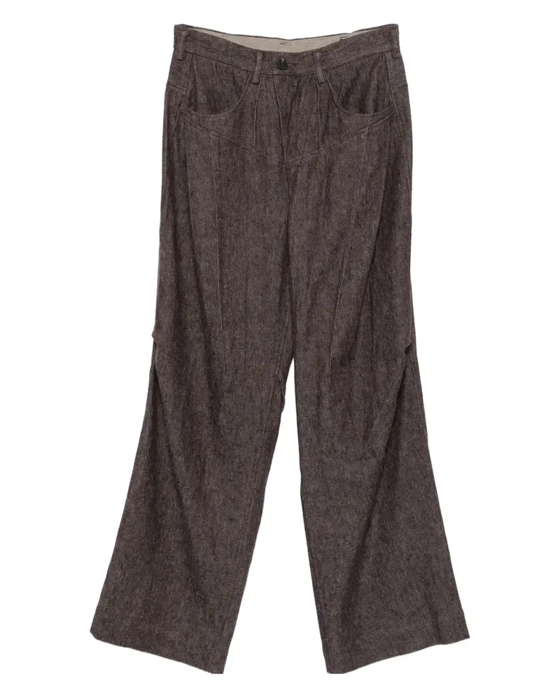 Ziggy Chen Hose mit Abnähern - Braun Braun