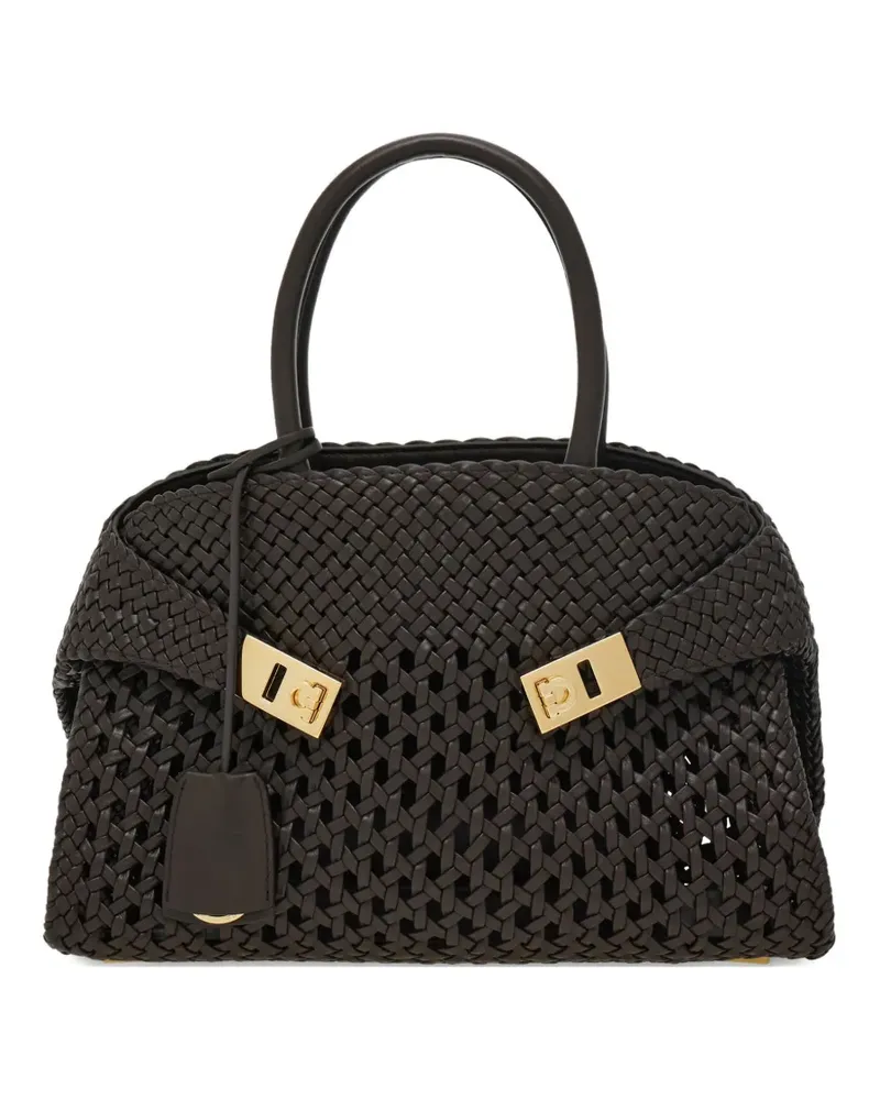 Ferragamo Gewebter Hug Tote Bag - Braun Braun