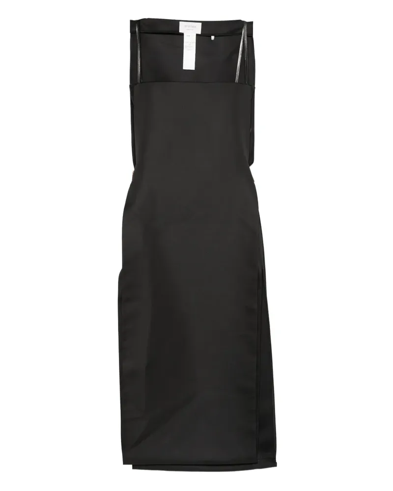 SPORTMAX Langes Kleid mit eckigem Ausschnitt - Schwarz Schwarz