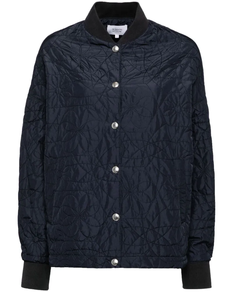 Kitsuné Gestepptes Blouson - Blau Blau