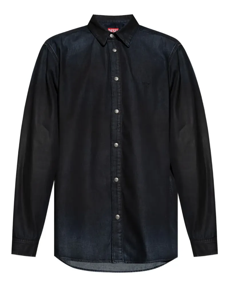 Diesel Jeanshemd mit Logo-Knöpfen - Blau Blau