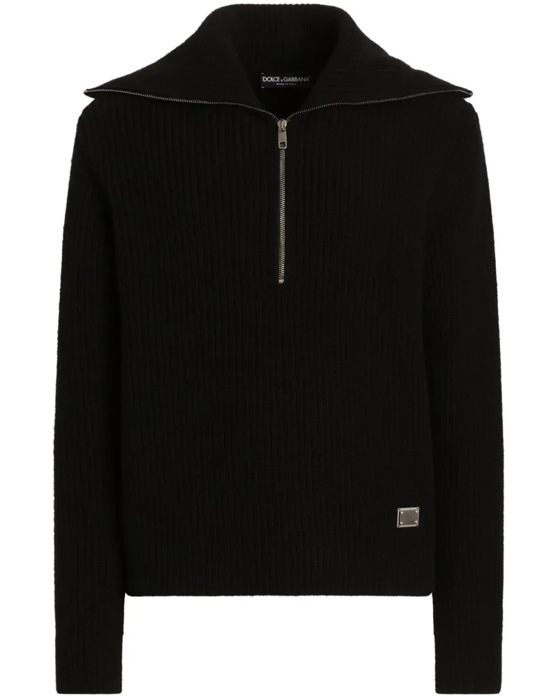 Dolce & Gabbana Pullover in Fischerstrick - Schwarz Schwarz