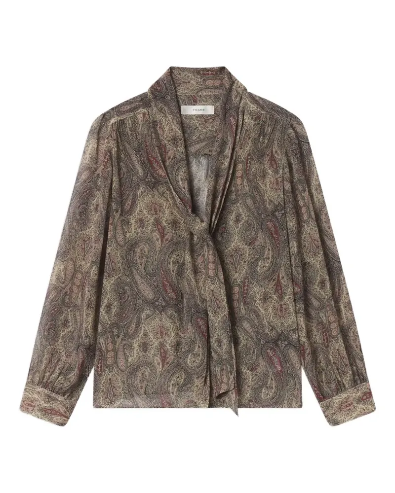 Frame Denim paisley silk blouse - Nude Nude