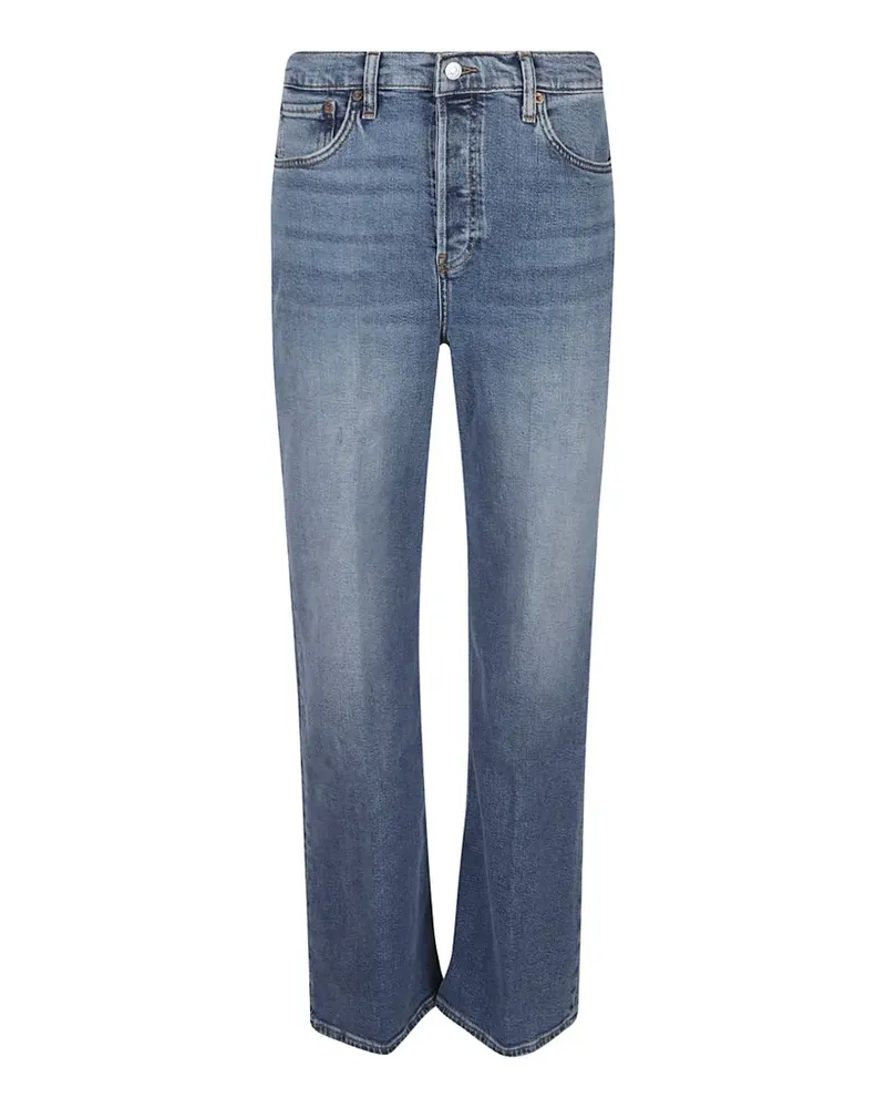 RE/DONE Five-Pocket-Jeans mit Einsätzen - Blau Blau