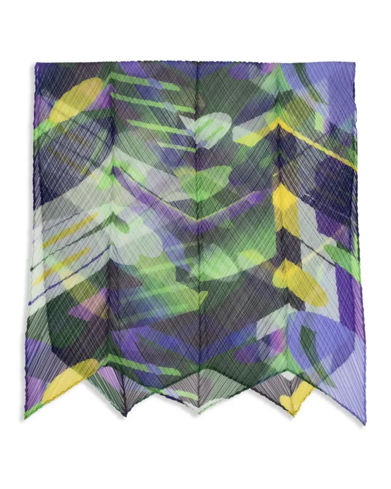 Issey Miyake Pleats Please abstract-print scarf - Violett Violett